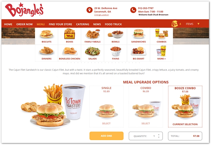 Bojangles Website