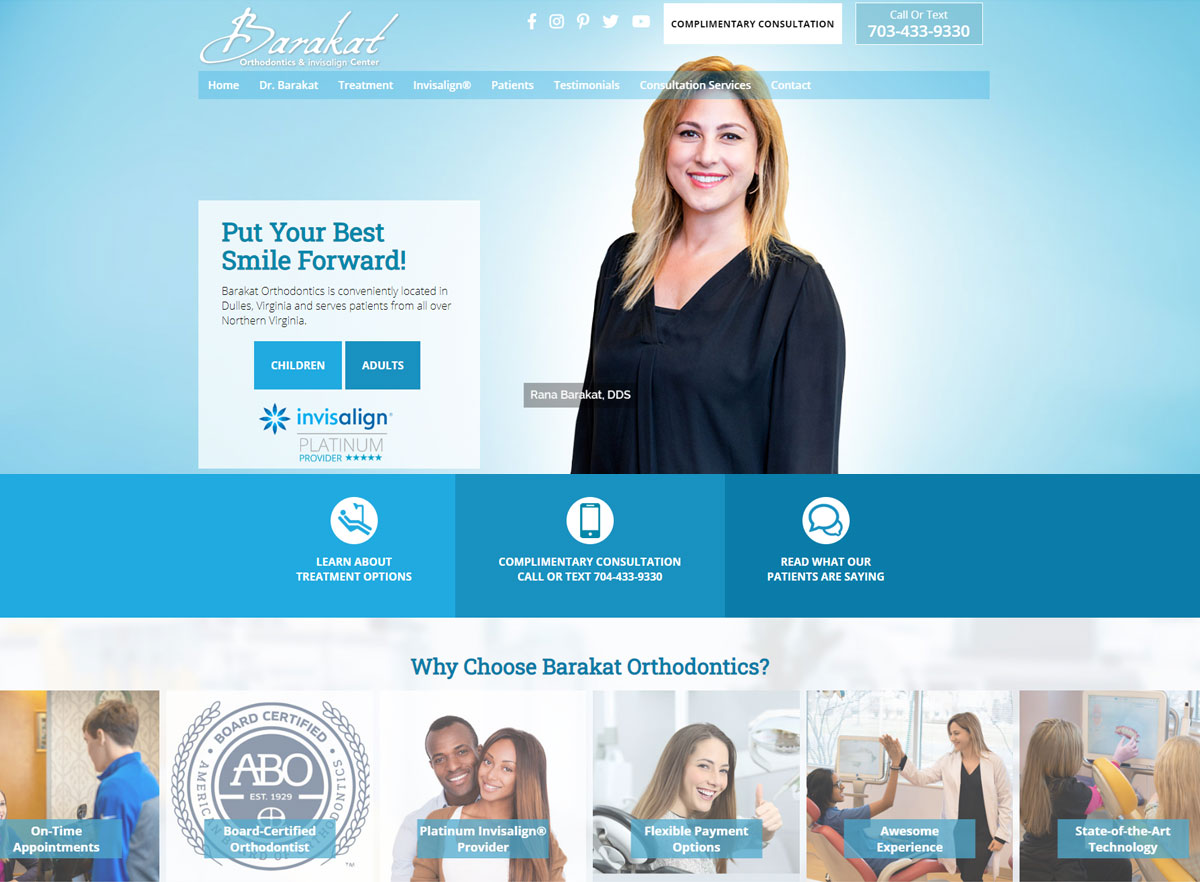 Barakat website homepage